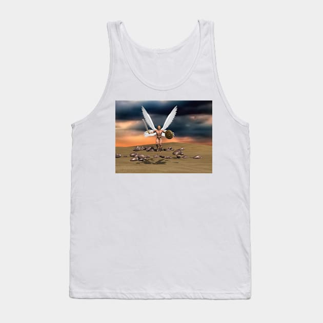 Archangel Michael Our Protector Tank Top by m2inspiration